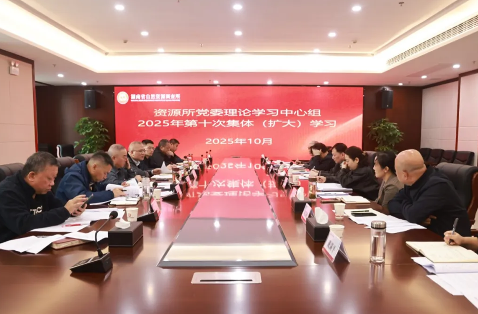 湖南地质资源所党委理论学习中心组开展2025年第十次集体(扩大)学习